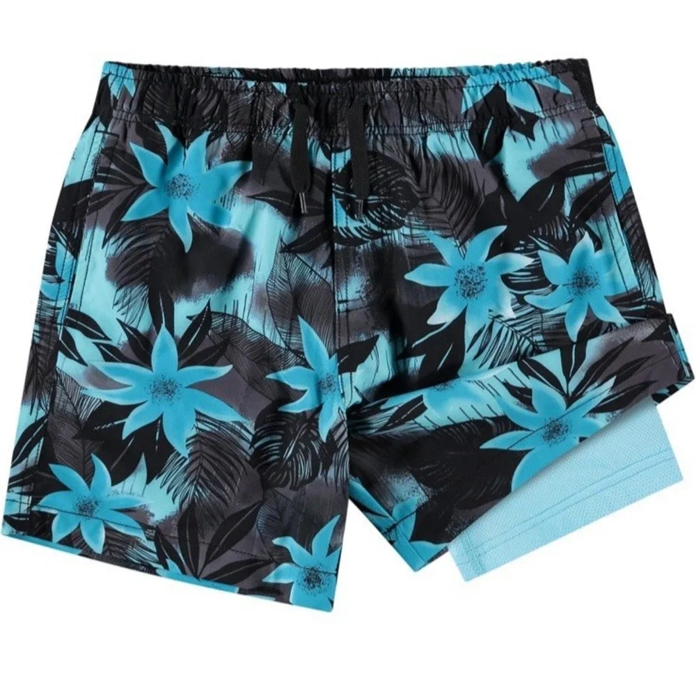 NWT Kanu Surf Boys Adventure Boys Swim Trunks with Compression Liner‎ - Sz 11/12